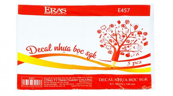 decal nhựa bọc sgk  A4 E457 