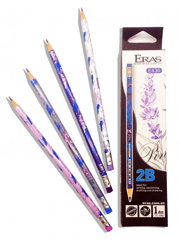 Bút chì 2B Lavender có tẩy E630
